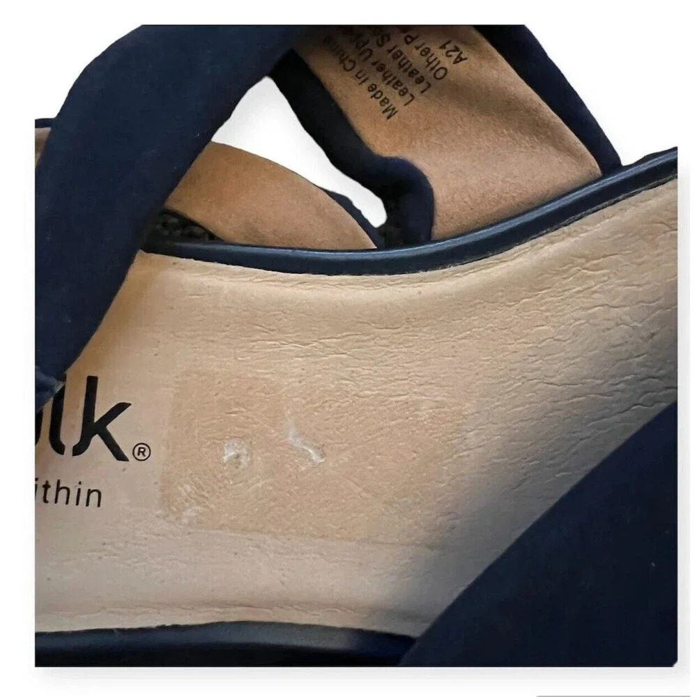 SoftWalk Tieli Sandals, Navy Suede, Women's 12 M‎